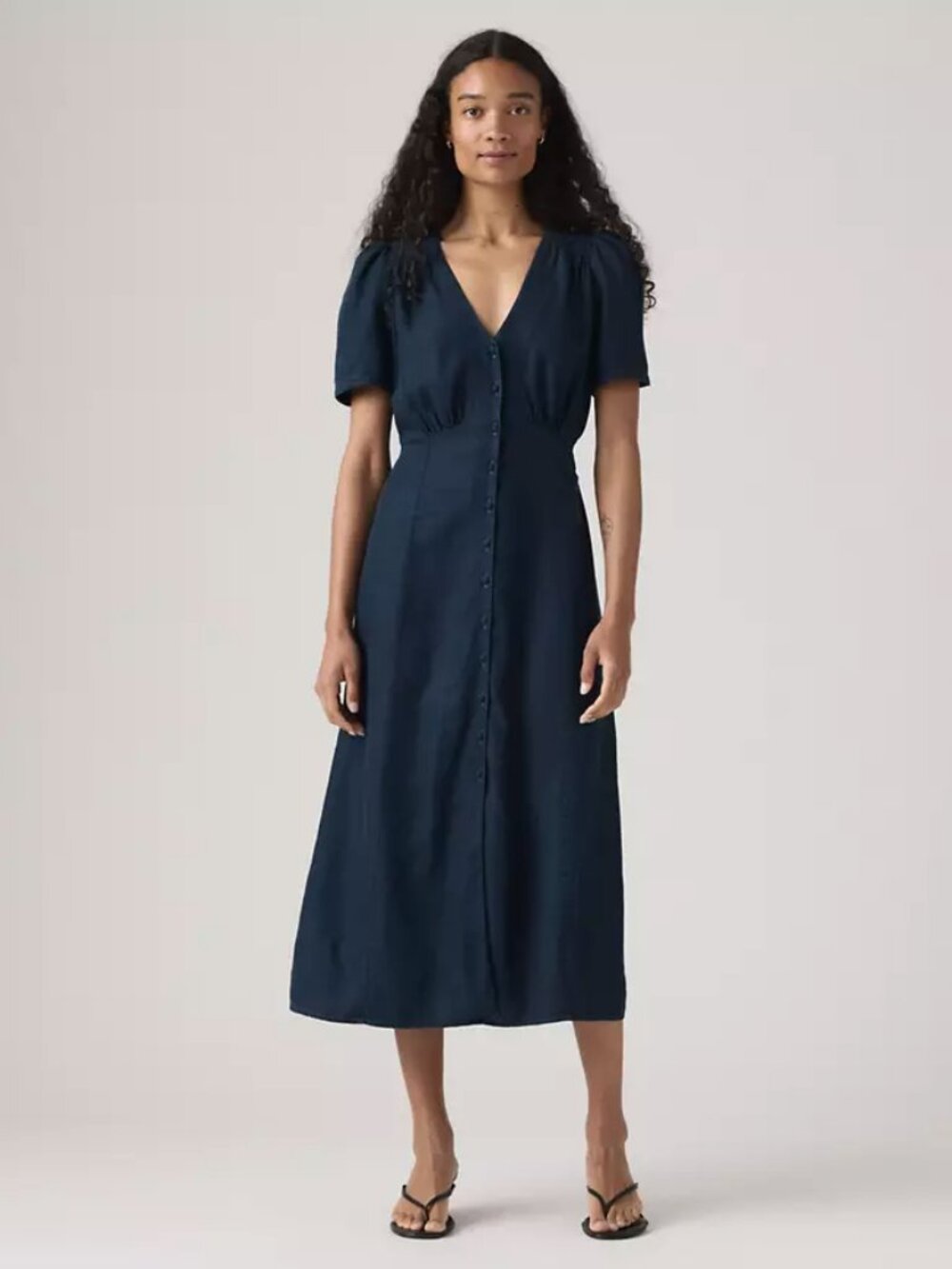Sarina Short-sleeve Midi Dress L